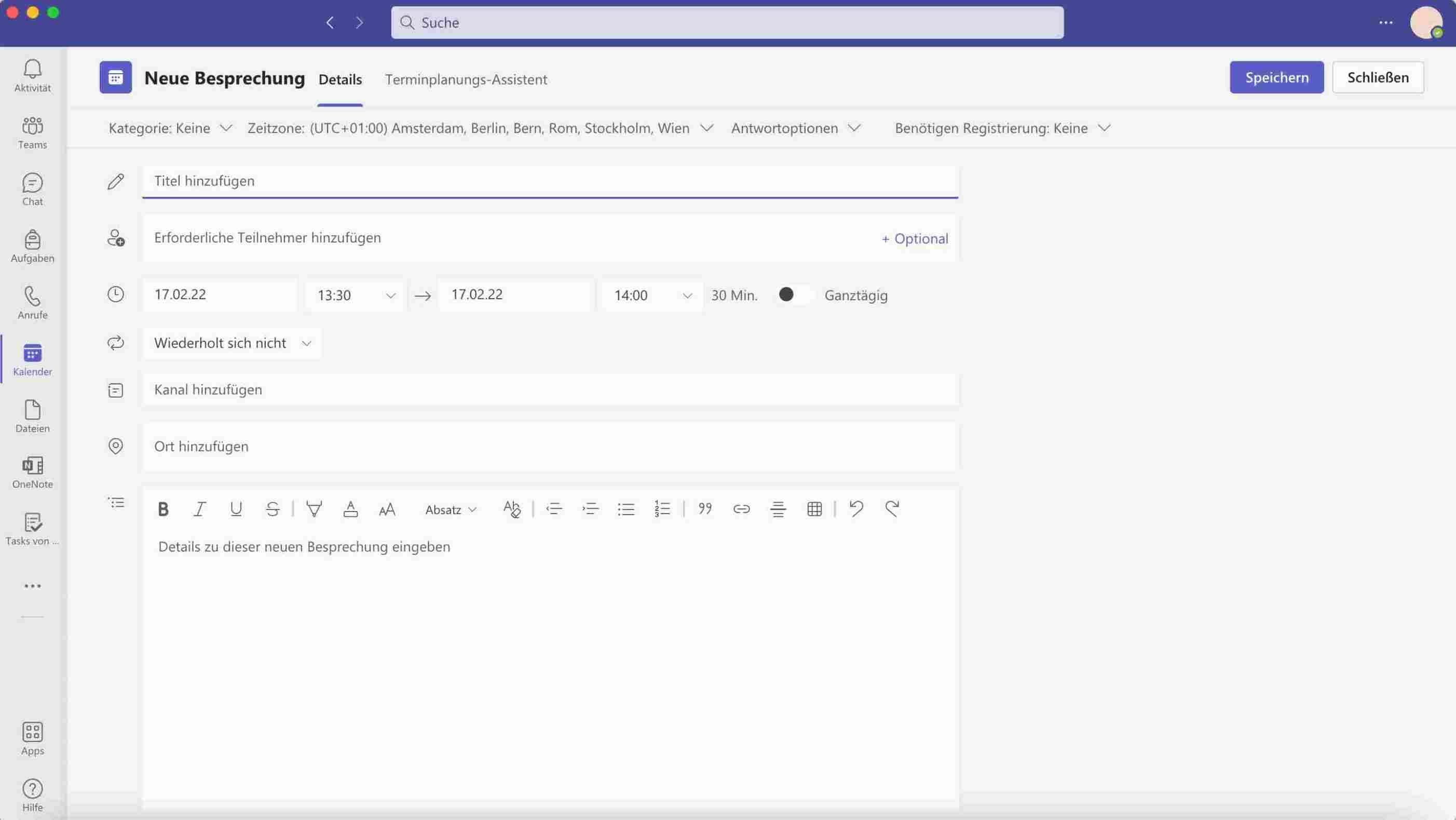 Microsoft Teams Funktionen