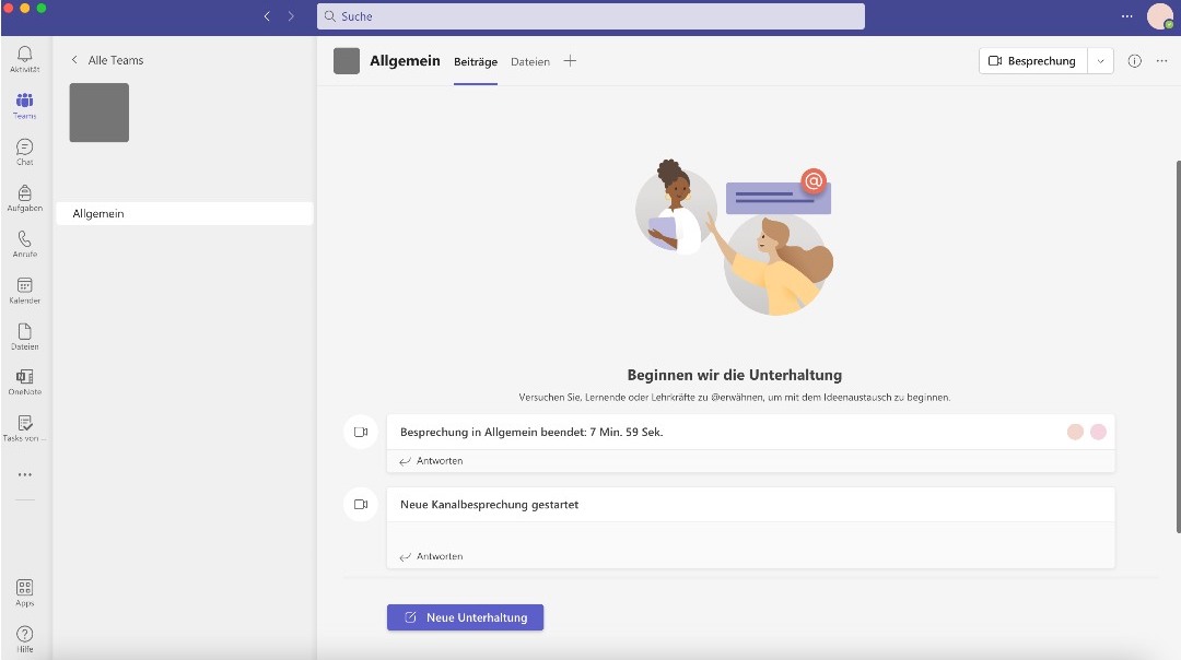 Microsoft Teams Videokonferenz