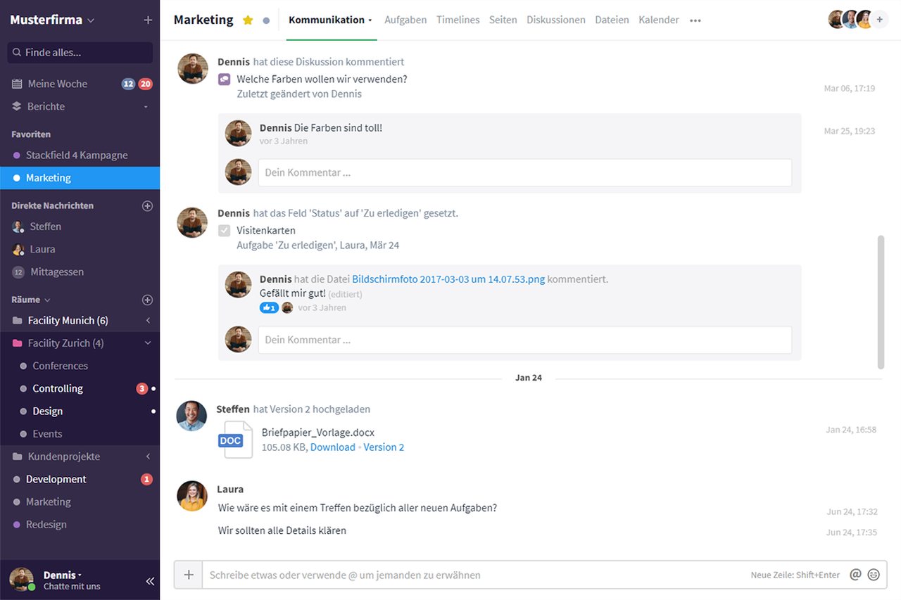 Microsoft Teams Alternativen Stackfield