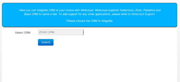 WIRECLOUD Zoho CRM Integration