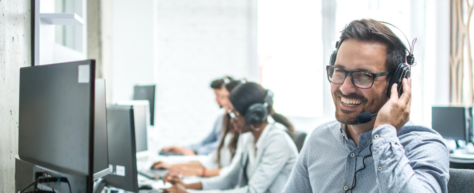 Cloud Telefonanlage in einem modernen Büro