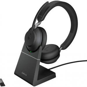 Jabra Evolve2 65 Stereo UC + Ladestation + Link 380a schwarz