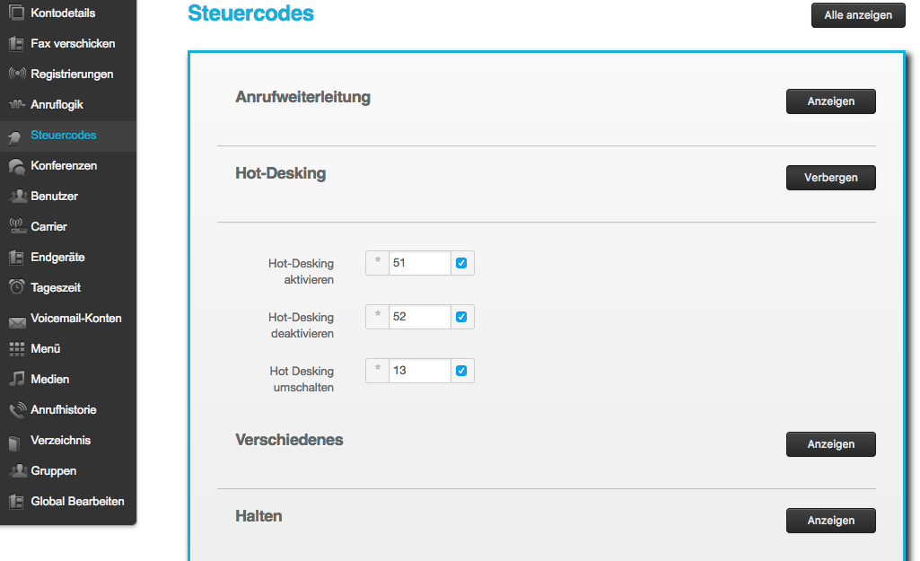 hot desking Hot desking Funktion