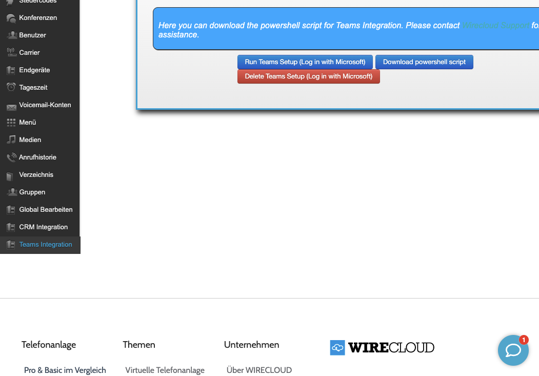 WIRECLOUD Teams Integration