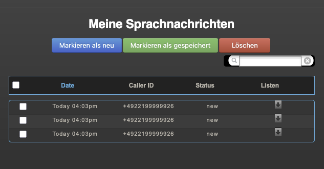 Voicemail-Nachrichten löschen Voicemail-Nachrichten löschen
